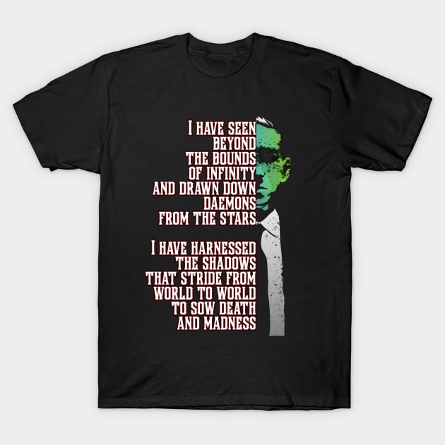 H P Lovecraft Quote T-Shirt by HellwoodOutfitters